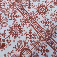 Old cross stitch woven tablecloth