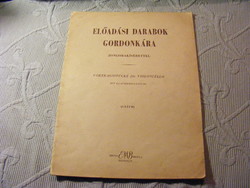 Előadási darabok gordonkára zongorakísérettel - Csáth Emőke 1962