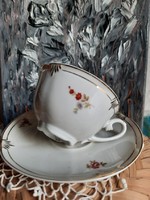 Drasche vagy Kőbányai Porcelángyár gyönyörű kávés szett szellőrózsás különleges mintával