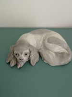 Heubach porcelán kutya figura