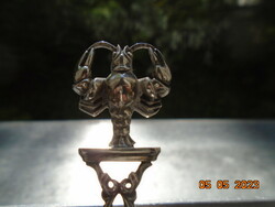 Unique goldsmith's figural miniature crab star sign on a silver decorative spoon