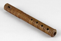 1M631 old carved small flute palace hostel 13.5 Cm