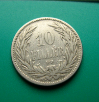 10 Filér - 1893 - k-b - nickel
