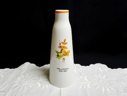 Hollóházi porcelán váza 150 éves évfordulóra 19 cm