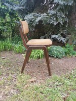 Fa kárpitozott ülőkéjű szék régi