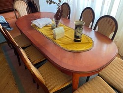 Antik étkezőasztal székkel