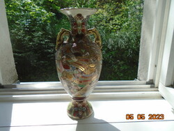 Japanese antique satsuma kyoto shinto vase 31 cm
