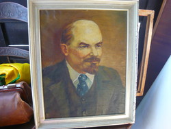 Olajvászon festmény Leninről