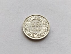 Svájc ezüst 1/2 frank 1962. B.