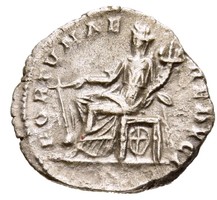 Septimius Severus 196-197 *ritka* Denar Fortuna; FORTVNAE REDVCI RIC78; Római Birodalom