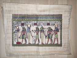 Egyiptomi papirusz, kézzel festett eredeti egyiptomi papirusz kép