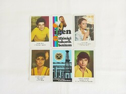 10 db kártyanaptár 1975-ből