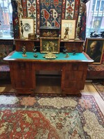 TÉRBE RAKHATÓ NAGYMÉRETŰ BIEDERMEIER IRÓASZTAL KORÁNAK MEGFELELŐ ÁLLAPOTBAN.