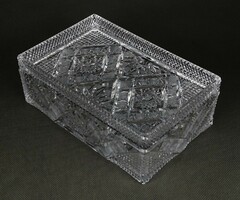 1M974 polished crystal cigarette case with lid 6 x 11 x 17 cm