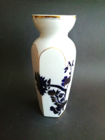 Large (35cm) raven house cobalt blue and gilded pattern porcelain vase - ep