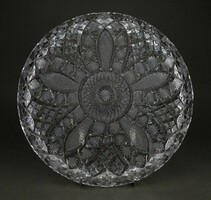 1M980 Nagyméretű süteményes kínáló tál kristály tál tálca 28 cm