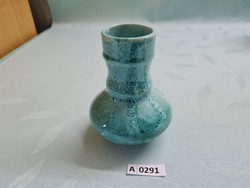 A0291 turquoise ceramic vase 12 cm