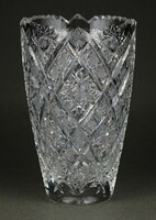 1M969 thick-walled beautiful crystal vase 16 cm