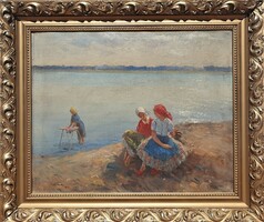 Czencz János / Lányok a Dunaparton
