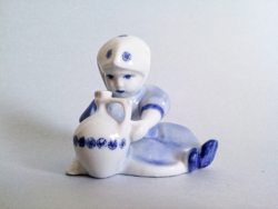 Zsolnay porcelain annuska with blue painting