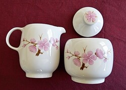 Alföldi peach blossom milk jug and sugar bowl together 10-11cm
