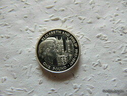 Anglia Csatorna - Szigetek ezüst 1 pound - font 1997 PP  9.56 GRAMM
