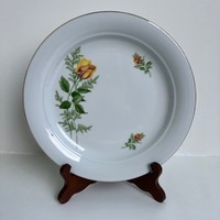 Kahla yellow rose - floral - flower pattern porcelain flat plate 23.5 Cm