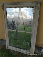 Antique wooden framed large mirror, frame for sale! 100-year-old frame, with wooden inlay on the back.