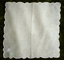 Embroidered flower pattern, decorative handkerchief, napkin 26 x 26 cm