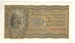 50 centavos 1951 Argentina UNC 2.