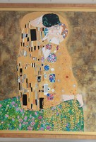 Gusztáv Klimt, Csók című festmény, akril MÁSOLATA 114x122 cm