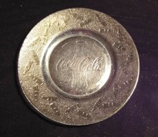 Glass plate with Coca-Cola inscription 20 cm.