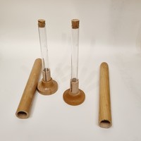 2 db Esbach antik kémiai vegyész gyógyszerész orvosi üveg cső kémcső albuminometer - EP