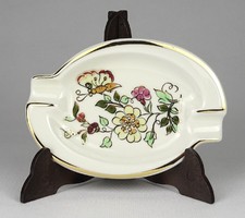 1M994 Virágmintás vajszínű Zsolnay porcelán hamutál