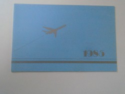 D195122 Közlekedési Minisztérium - Légügyi Főigazgatóság - Civil repülés - újévi lap 1985