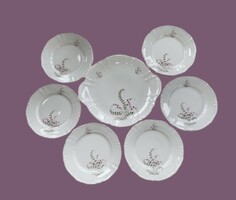 German dessert set with a pleasant green-pink pattern