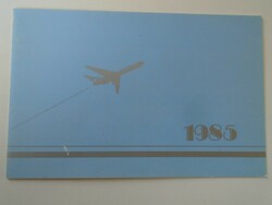 D195121 Közlekedési Minisztérium - Légügyi Főigazgatóság - Civil repülés - újévi lap 1985