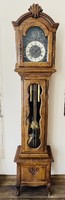 Oak wood neo-baroque precise standing clock.