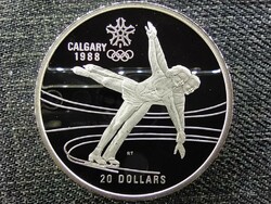 Canada Winter Olympics Calgary Figure Skating .925 Silver $ 20 1987 pp (id46488)