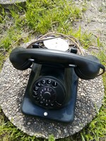 Bakelit tárcsás fekete telefon retro