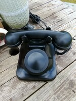Bakelit tárcsás fekete  telefon retro