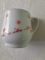 Red speckled 4 cm cup