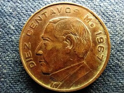 Mexico United States of Mexico (1905-) 10 centavos 1967 mo defective (id66925)