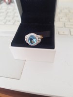 Flawless aquamarine ring