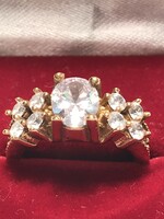 56-os és 57-es 925-ös ezüst gyűrű kővekkel aranyozott szép állapotban!