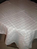 Madeira tablecloth with filigree flower embroidery flower pattern