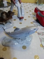Old porcelain figure fish in perfect condition