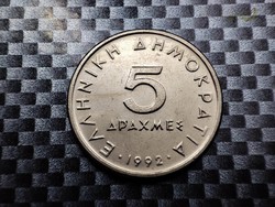Görögország 5 drachma, 1992
