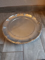 Nagyméretű régi acél asztalközép/kínáló (6x35,2 cm)