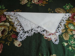 47X 33 cm handmade vert lace tablecloth, napkin.